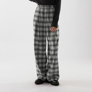 COS Relaxed Checked Recycled Wool Trousers Size 10 NWT